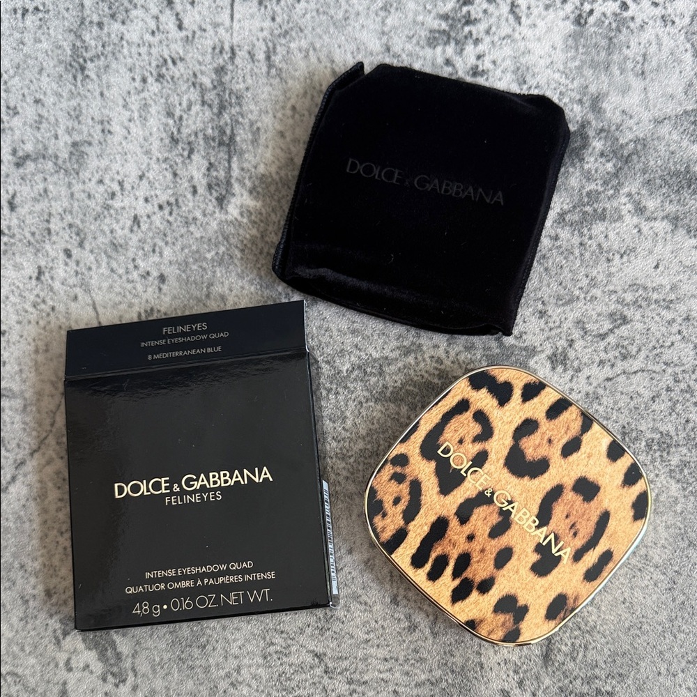 Dolce & Gabbana Felineyes Leopard Eyeshadow Palette 8 Mediterranean Blue